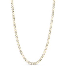 22" Pave Miami Cuban Necklace in 14K Two-Tone Gold