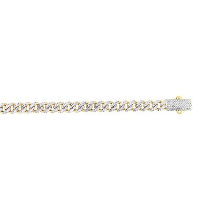 22 Pave Miami Cuban Necklace in 14K Two-Tone Gold - Sam's Club