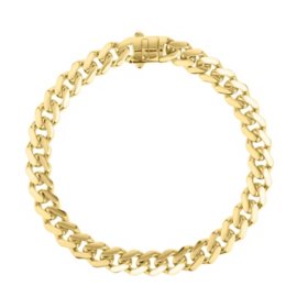 Miami Cuban Link Chain Bracelet in 14K Gold