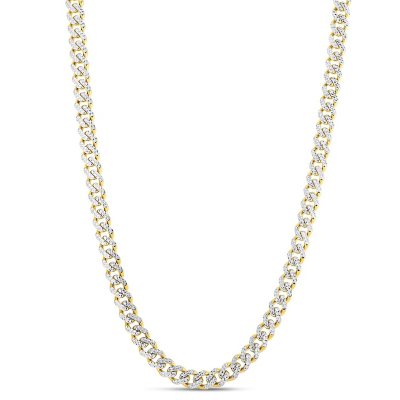 14K Yellow Gold Diamond-Cut Miami Cuban Chain Necklace