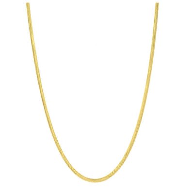Oval Snake Necklace in 14K Yellow Gold- 20, 2.6mm:- 20, 2.6mm