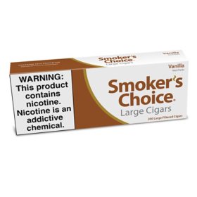 Smoker's Choice Vanilla Cigars 100's 20 ct., 10 pk.