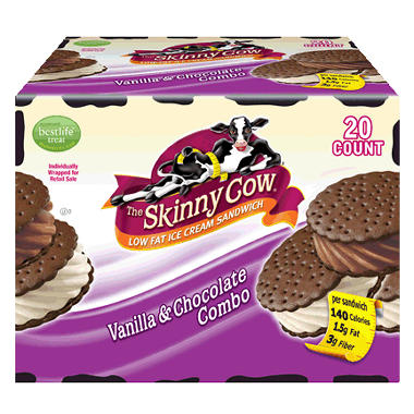 Skinny Cow Low Fat Ice Cream Sandwiches (20 ct.) - Sam's Club