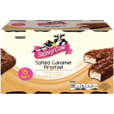 Skinny Cow Salted Caramel Pretzel Ice Cream Candy Bar 15 Ct Sam S Club