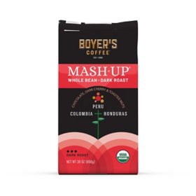 Boyer's Coffee Organic Dark Roast Whole Bean Coffee, Mash-Up Blend, 30 oz.