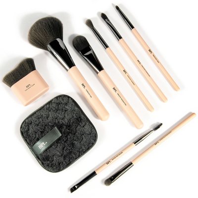 10 Piece White & Chrome Silver Makeup Brush Set – beautypopcosmetics