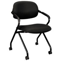 HON VL303 Series Nesting Arm Chair, Black/Black