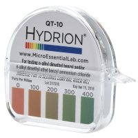 Hydrion QT-10 Quat Test Paper (0-400 PPM)