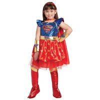 Girls' Superhero Supergirl Costume (Assorted Sizes)