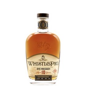 Whistle Pig Aged 10 Years Rye Whiskey, 750 ml