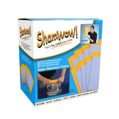 Shamwow! Box of 8 Super Absorbent Towels 4 Large, 4 Mini - NEW Open Box 