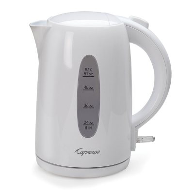 Elite White 5-Cup Corded Electric Kettle in the Water Boilers & Kettles  department at