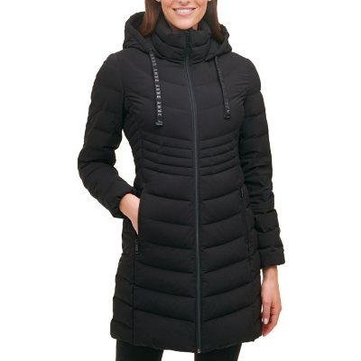 DKNY Ladies Quilted Down Coat - Sam's Club