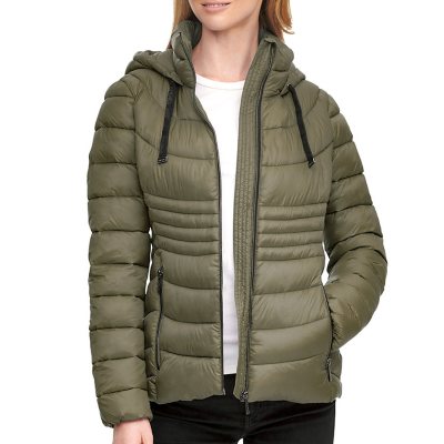 DKNY Ladies Quilted Down Coat - Sam's Club