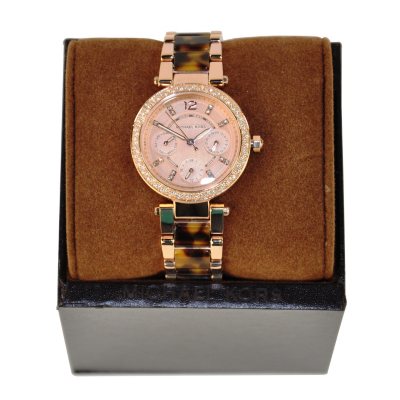 Michael kors tortoise hot sale watch women's