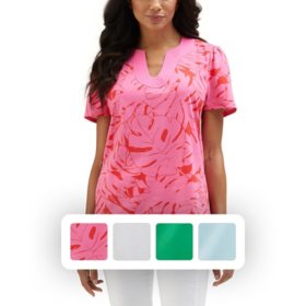 Rafaella Ladies Short Sleeve V-Neck Top