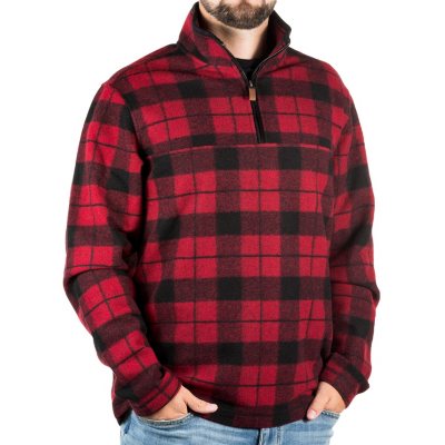 John wayne wooly on sale plaid fleece pullover