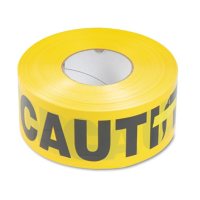 Tatco Caution Barricade Safety Tape - Yellow (3"W x 1,000')