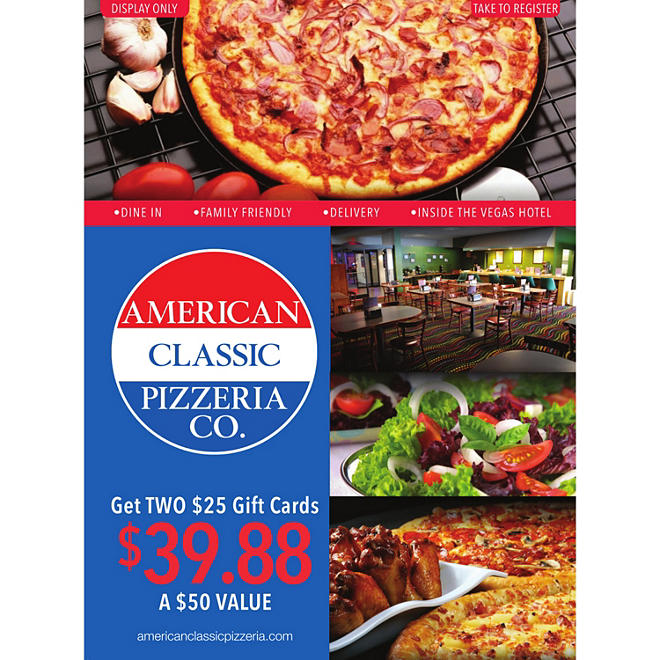American Pizzeria - 2 x $25 Giftcards