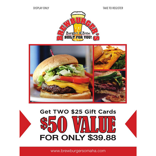 Brew Burgers - 2 x $25