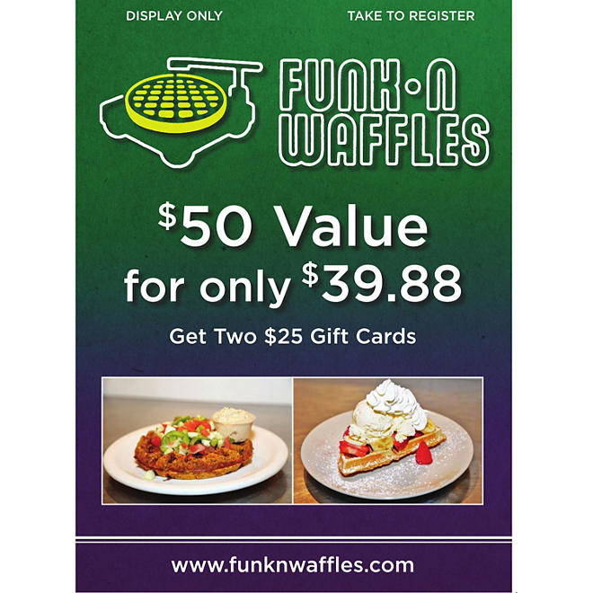 Funk 'N Waffles - 2 x $25 Giftcards