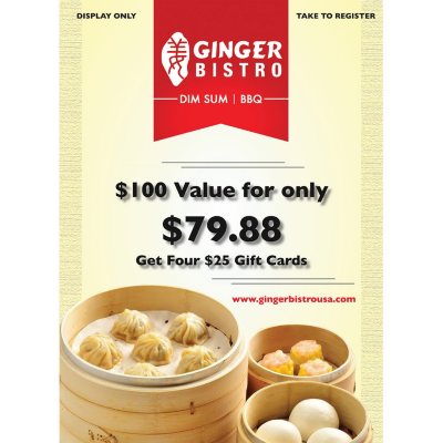 Ginger Bistro 4 x 25 Sam's Club