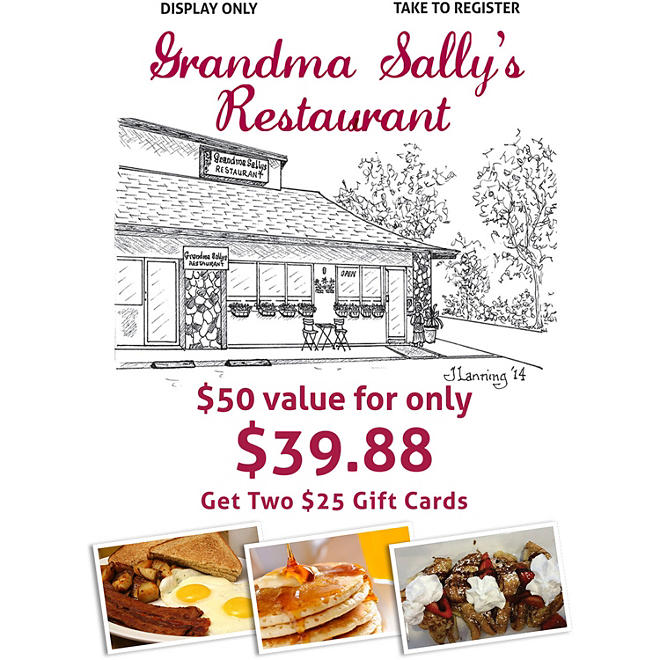 Grandma Sally's - 2 x $25 Giftcards