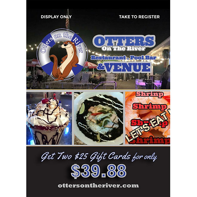 Otters On The River - 2 x $25 Giftcards