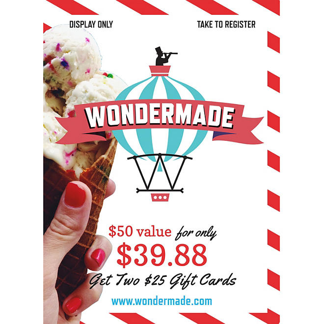 Wondermade Cafe - 2 x $25 Giftcards