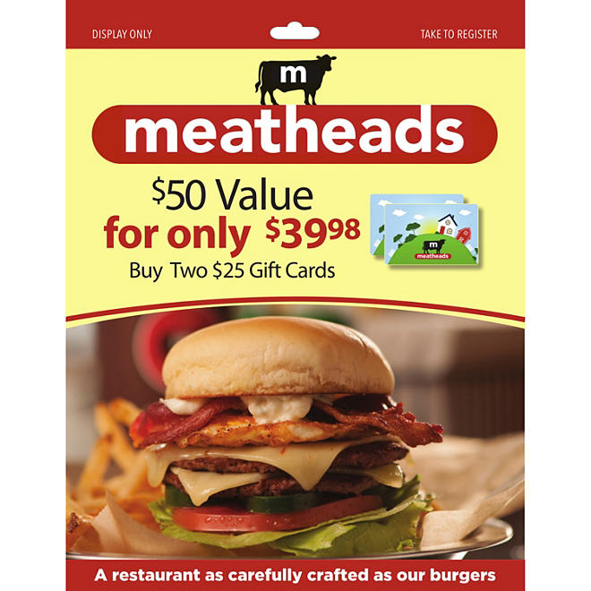 Meatheads Burgers - 2 x $25