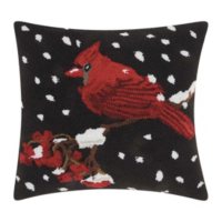 Nourison Cardinal and Snow Decorative Pillow