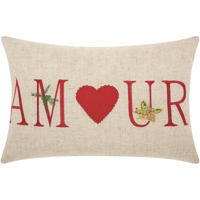 Nourison Mina Victory L1611 Home for The Holiday Amour Decorative Pillow 