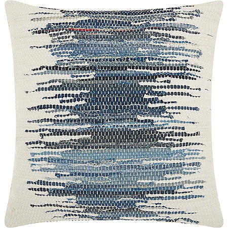 Mina Victory Life Styles Woven Ombre Denim Throw Pillow
