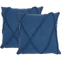 Mina Victory Distressed Diamond Pillows, Set of 2 (24" x 24")