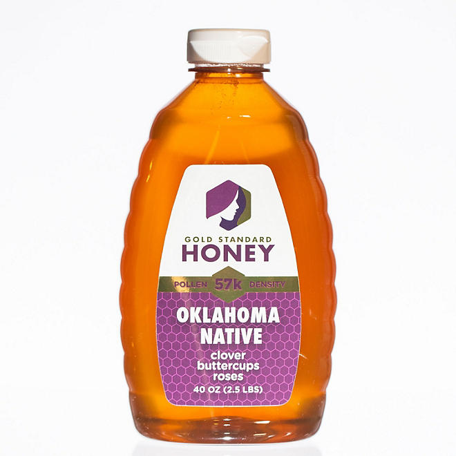 Gold Standard Honey Pure Unfiltered Oklahoma Native Wildflower Honey 40 oz.