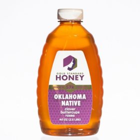 Gold Standard Honey Pure Unfiltered Oklahoma Native Wildflower Honey 40 oz.
