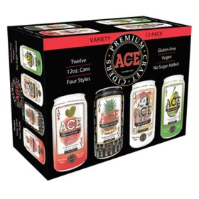 Ace Premium Craft Ciders California Variety Pack 12 fl. oz. can, 12 pk.