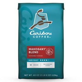 Caribou Dark Roast Ground Coffee, Mahogany 40 oz.