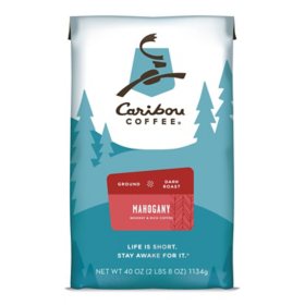 Caribou Dark Roast Ground Coffee, Mahogany (40 oz.)