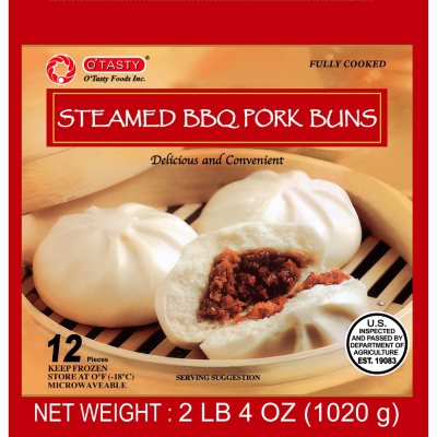 O'Tasty Foods Steamed BBQ Pork Buns (2 lb. 4 oz., 12 ct.) - Sam's Club