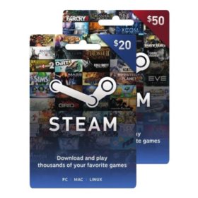 Steam Gift Card, Various Amounts