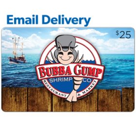 Bubba Gump Shrimp Co. Email Delivery Gift Card, Various Amounts