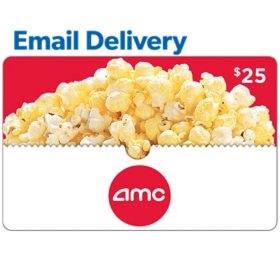 AMC Theatres Email Delivery Gift Card, Various Amounts