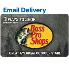 Bass Pro Shops Email Delivery Gift Card, Various Amounts