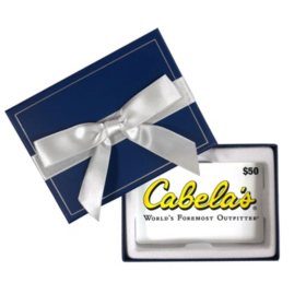 Cabela's $50 Gift Card with Gift Box