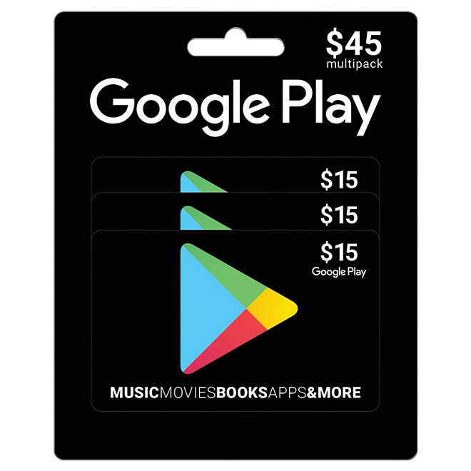 Google Play Multipack Gift Cards- Various Amounts