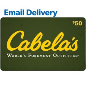 Cabela's Email Delivery Gift Card, Various Amounts