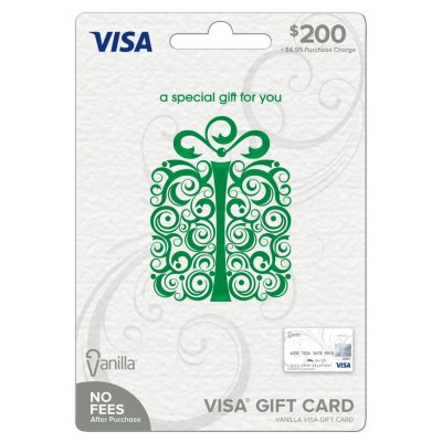 Vanilla Visa Specialty Scroll Box Green 200 Gift Card Sam S Club