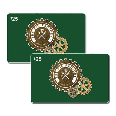 The Pie Factory 2 x 25 Value Gift Cards Sam's Club