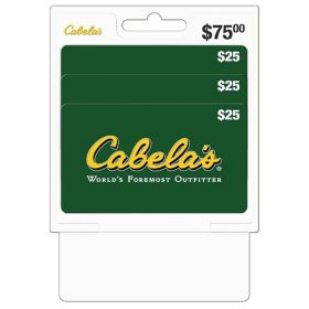 Cabela's $75 Value Gift Cards - 3 x $25